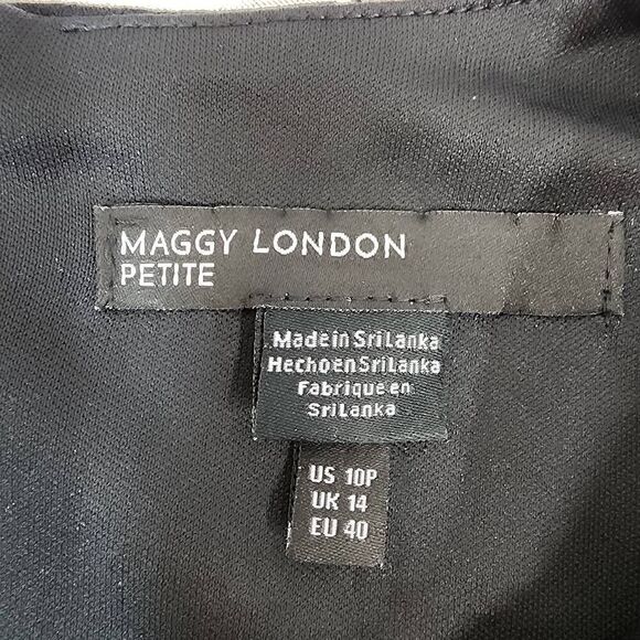 Maggy London Size 10 Women's Petite Wide Waistband Fit & Flare Dress - Picture 6 of 11